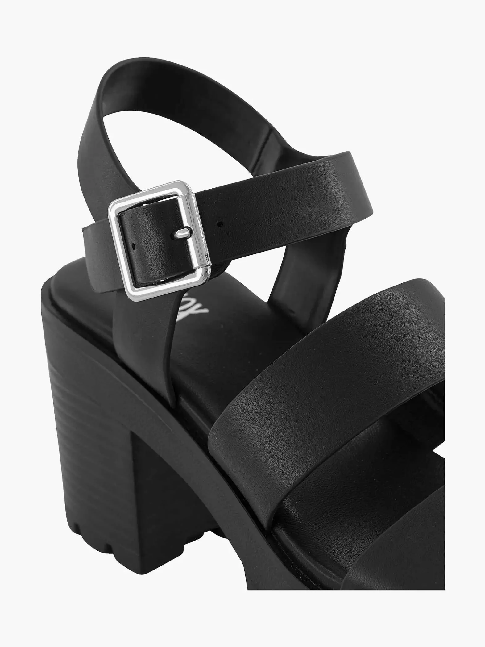 Oxmox Zwarte Chunky Sandalette-Dames Sandalen