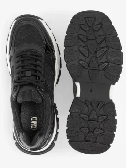 Oxmox Zwarte Chunky Sneaker-Dames Sneakers
