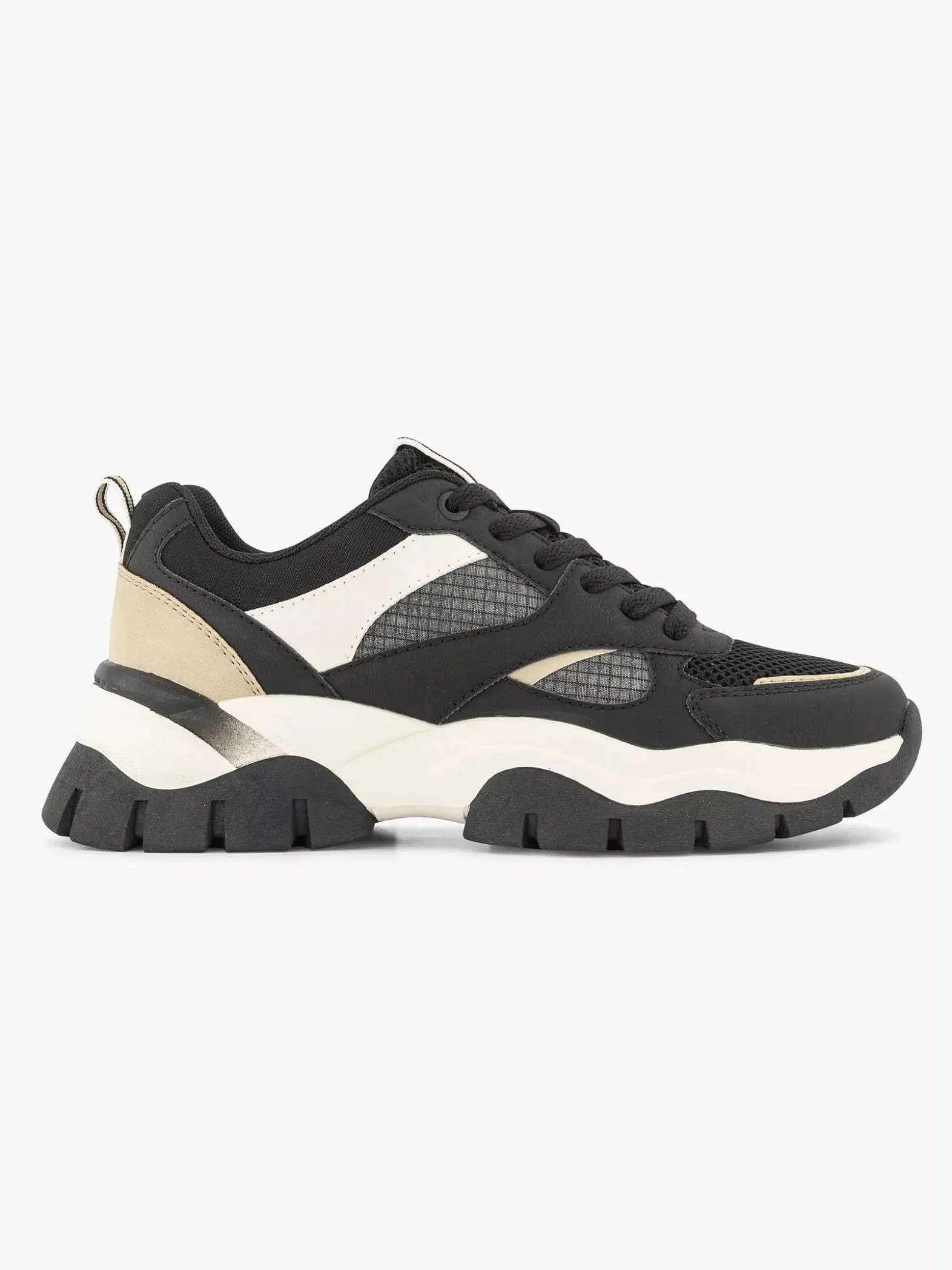 Oxmox Zwarte Chunky Sneaker-Dames Sneakers