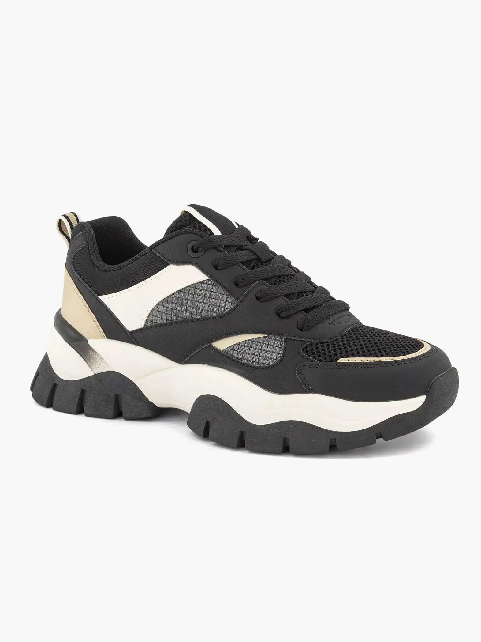 Oxmox Zwarte Chunky Sneaker-Dames Sneakers