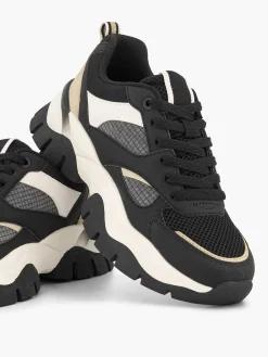 Oxmox Zwarte Chunky Sneaker-Dames Sneakers