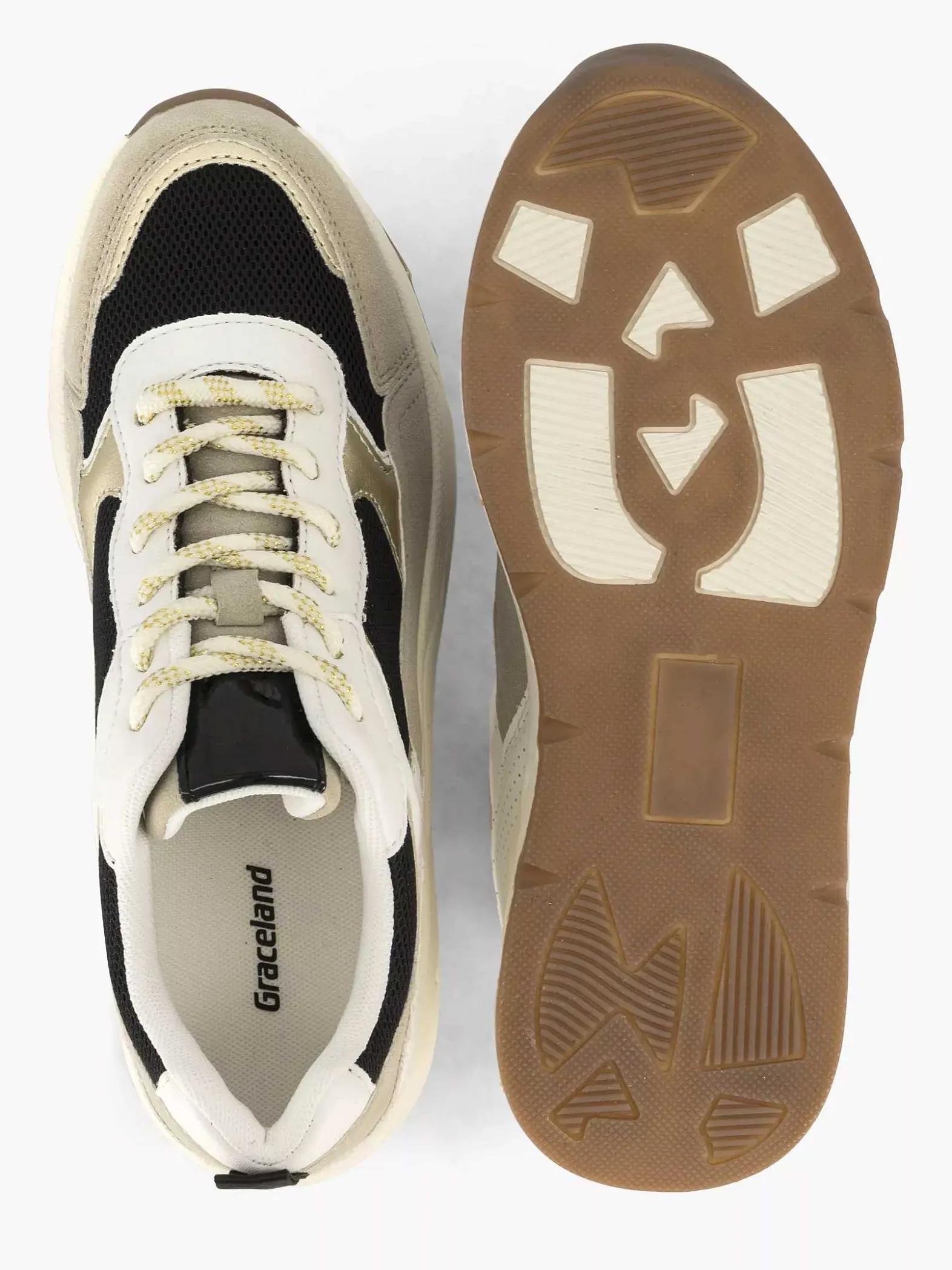 Graceland Zwarte Chunky Sneaker-Dames Sneakers