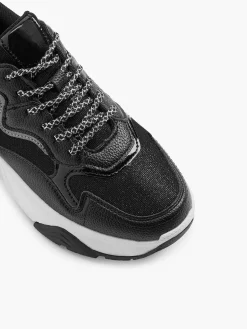 Oxmox Zwarte Chunky Sneaker-Dames Sneakers