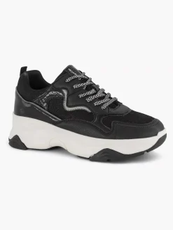 Oxmox Zwarte Chunky Sneaker-Dames Sneakers