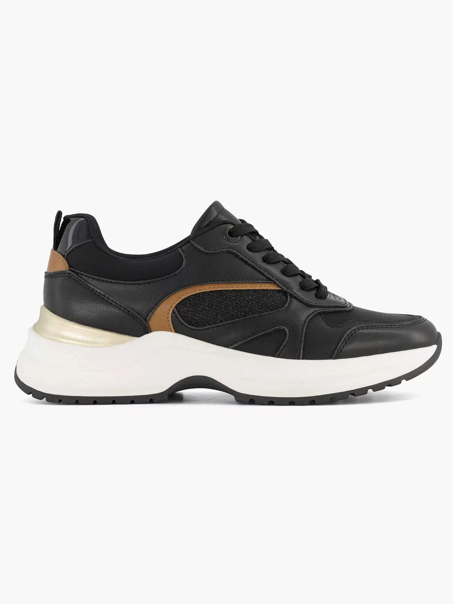 Graceland Zwarte Chunky Sneaker-Dames Sneakers