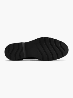 Graceland Zwarte Chunky Veterschoen-Dames Instappers