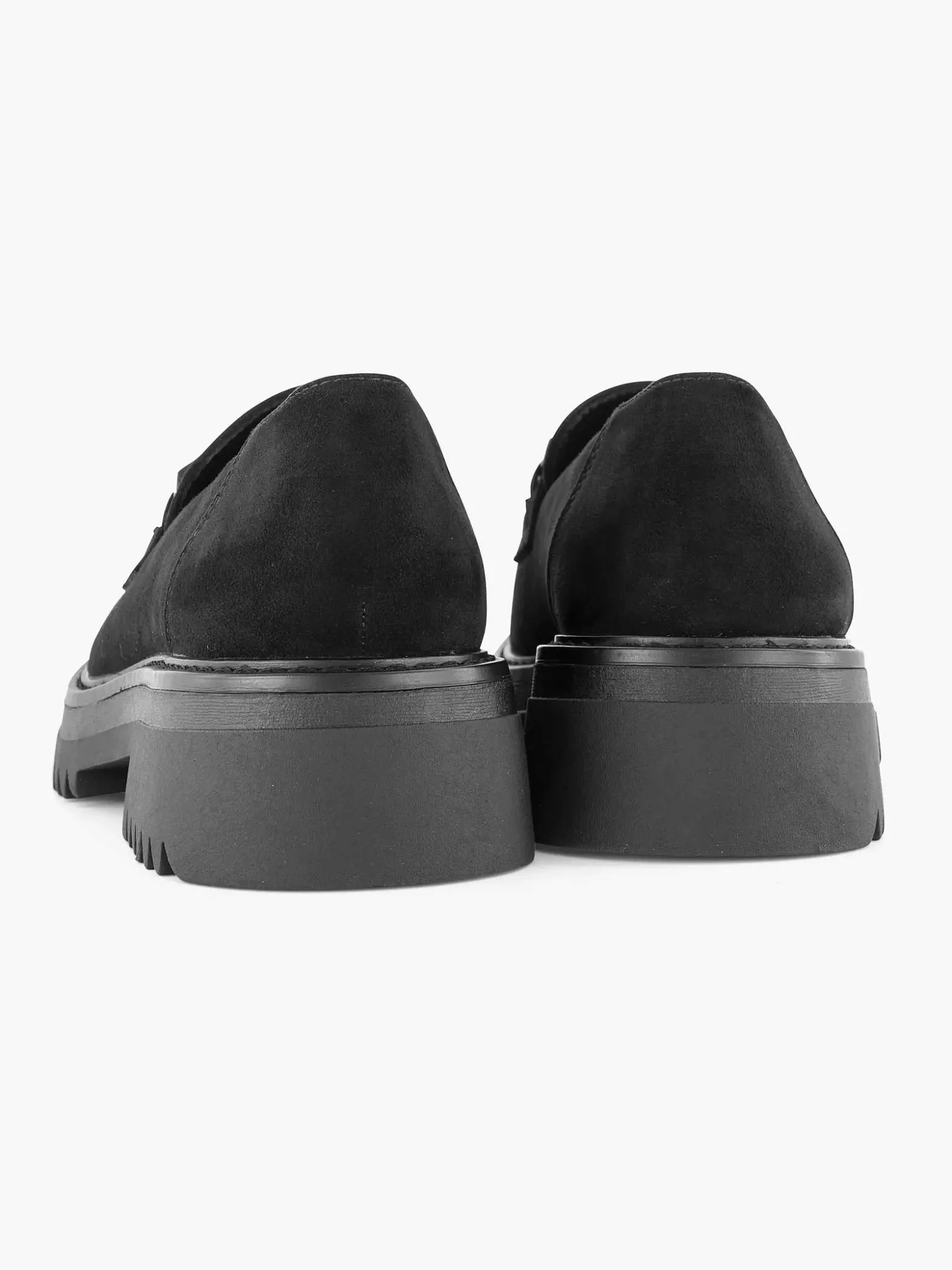 Oxmox Zwarte Chuny Loafer Sierketting-Dames Instappers