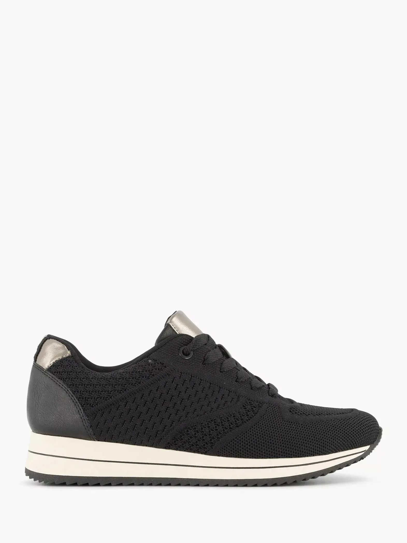 Medicus Zwarte Comfort Sneaker Knitted-Dames Sneakers