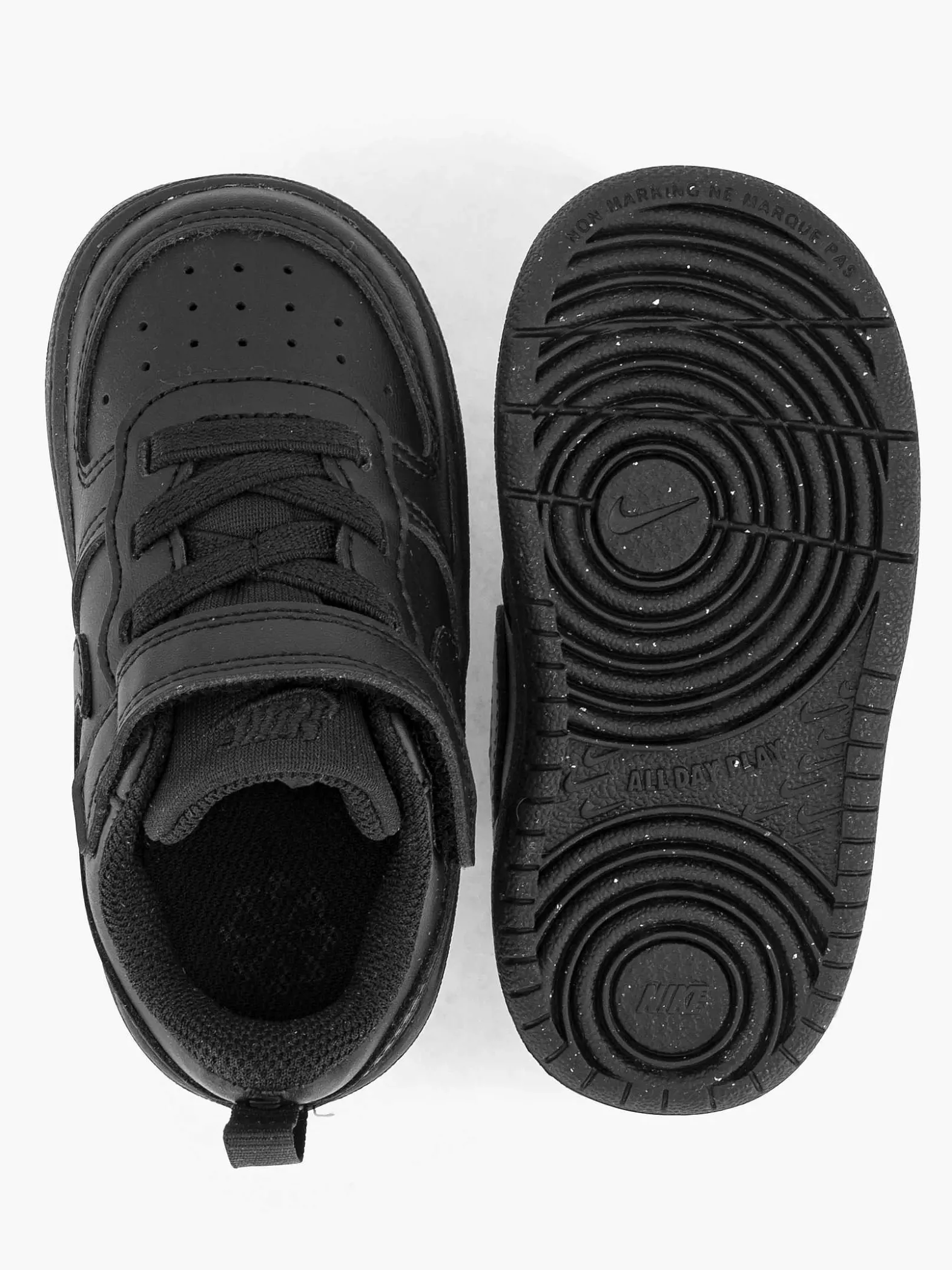 Nike Zwarte Court Borough Low Recraft-Kinderen Jongensschoenen