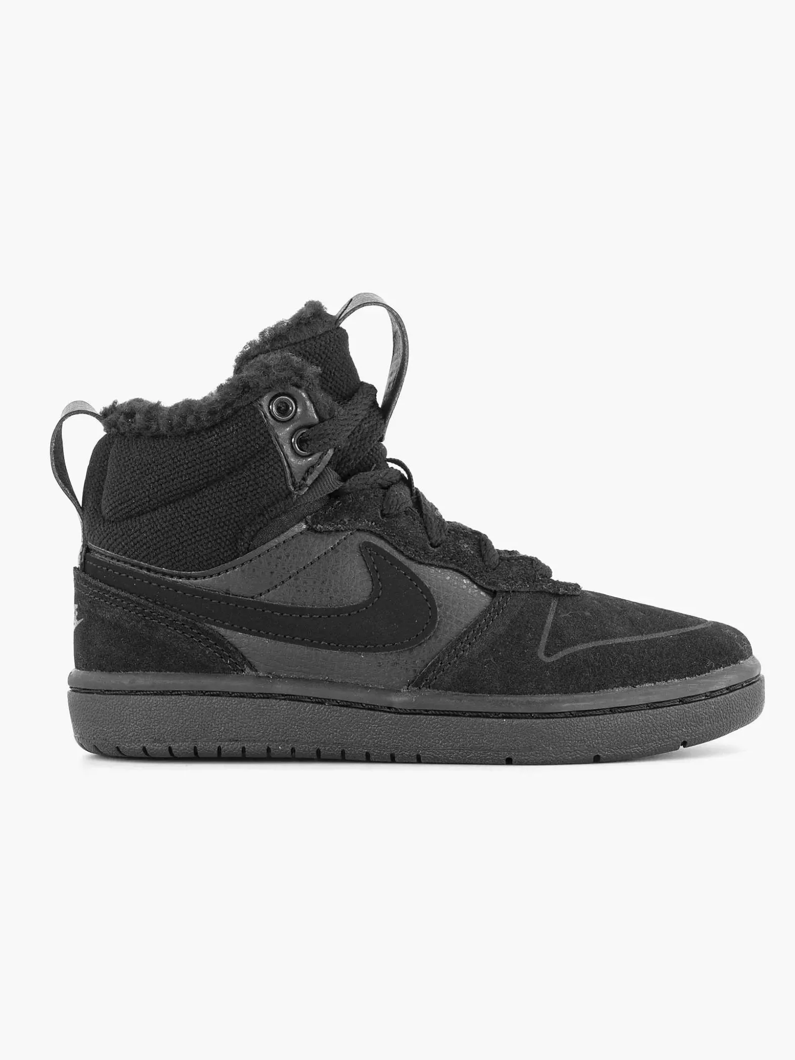 Nike Zwarte Court Borough Mid 2-Kinderen Babyschoenen