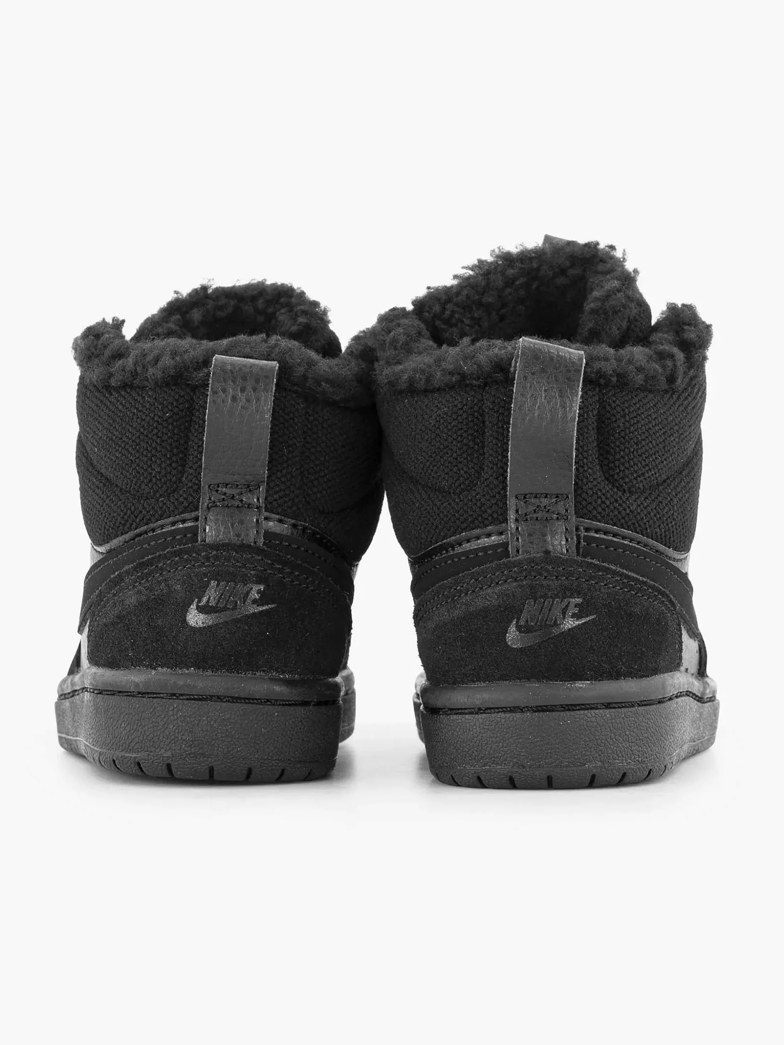 Nike Zwarte Court Borough Mid 2-Kinderen Babyschoenen