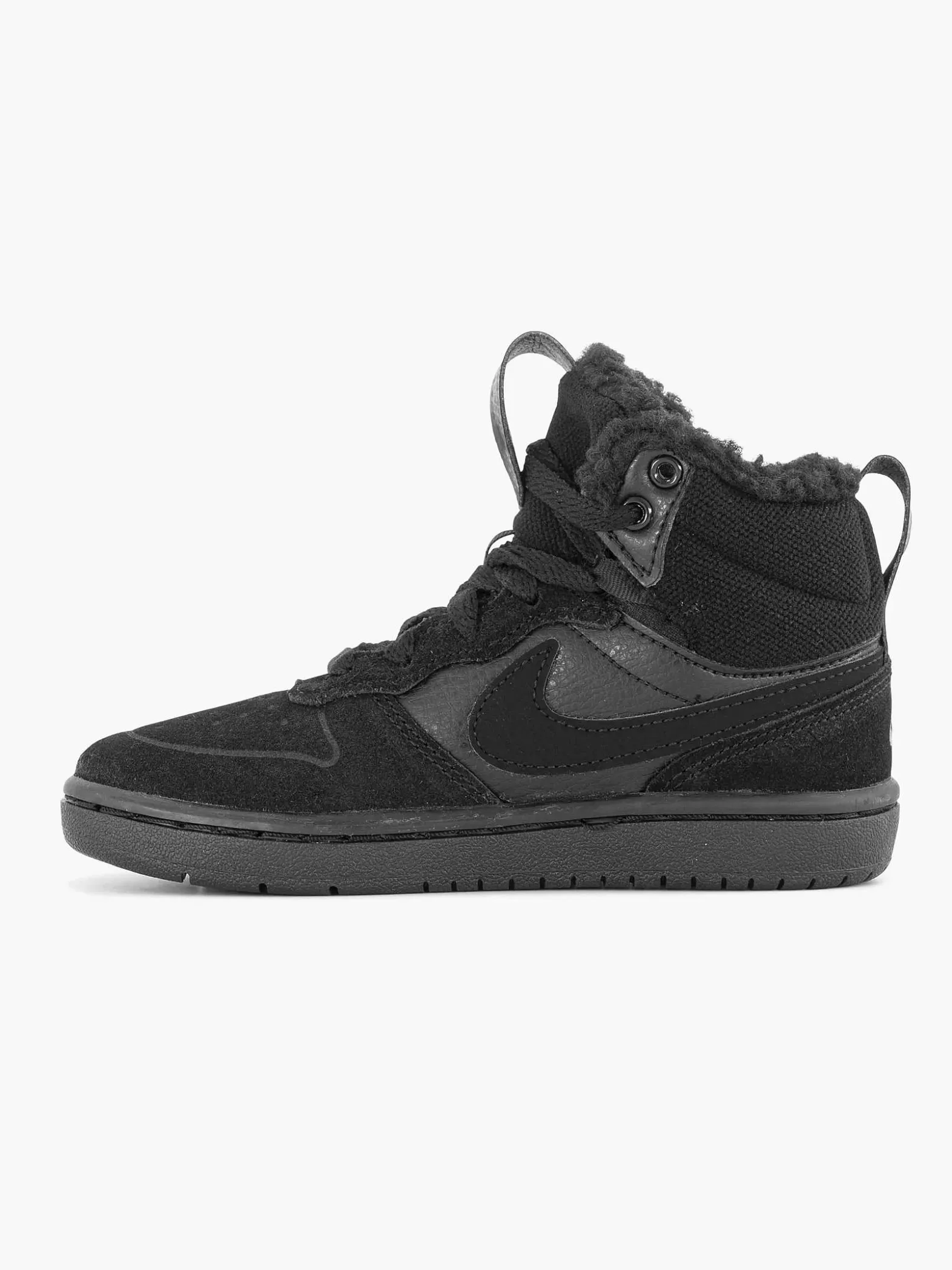 Nike Zwarte Court Borough Mid 2-Kinderen Babyschoenen
