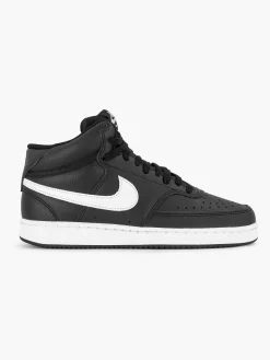 Nike Zwarte Court Vision Mid-Dames Sneakers