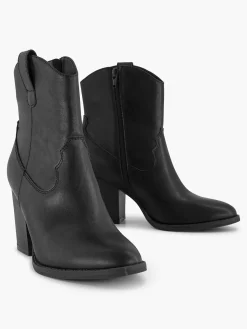 Graceland Zwarte Cowboy Laars Hak-Dames Enkellaarzen & Boots