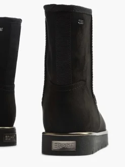 Esprit Zwarte Enkelboot Gevoerd-Dames Enkellaarzen & Boots