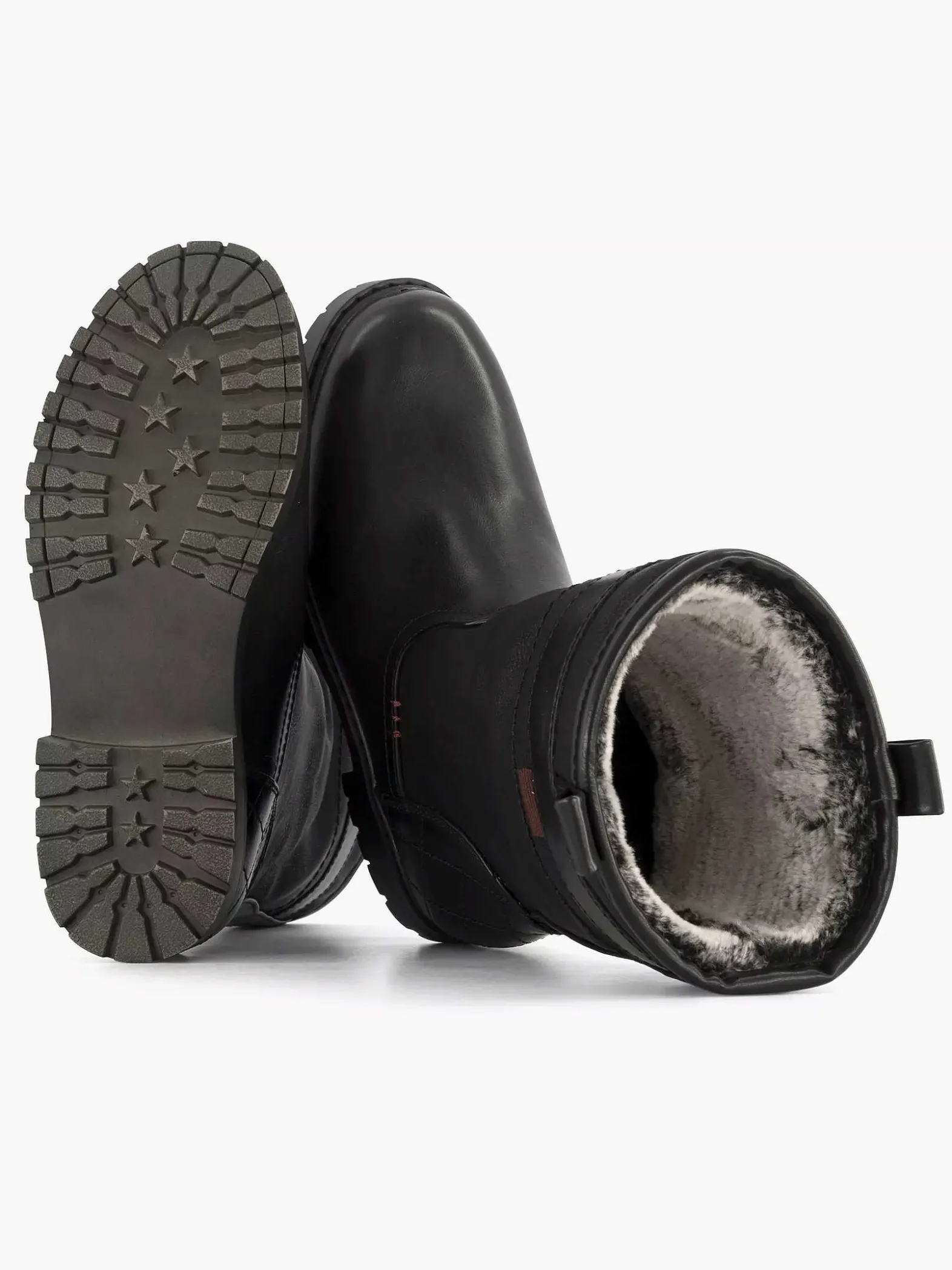 Landrover Zwarte Enkellaars Gevoerd-Dames Enkellaarzen & Boots