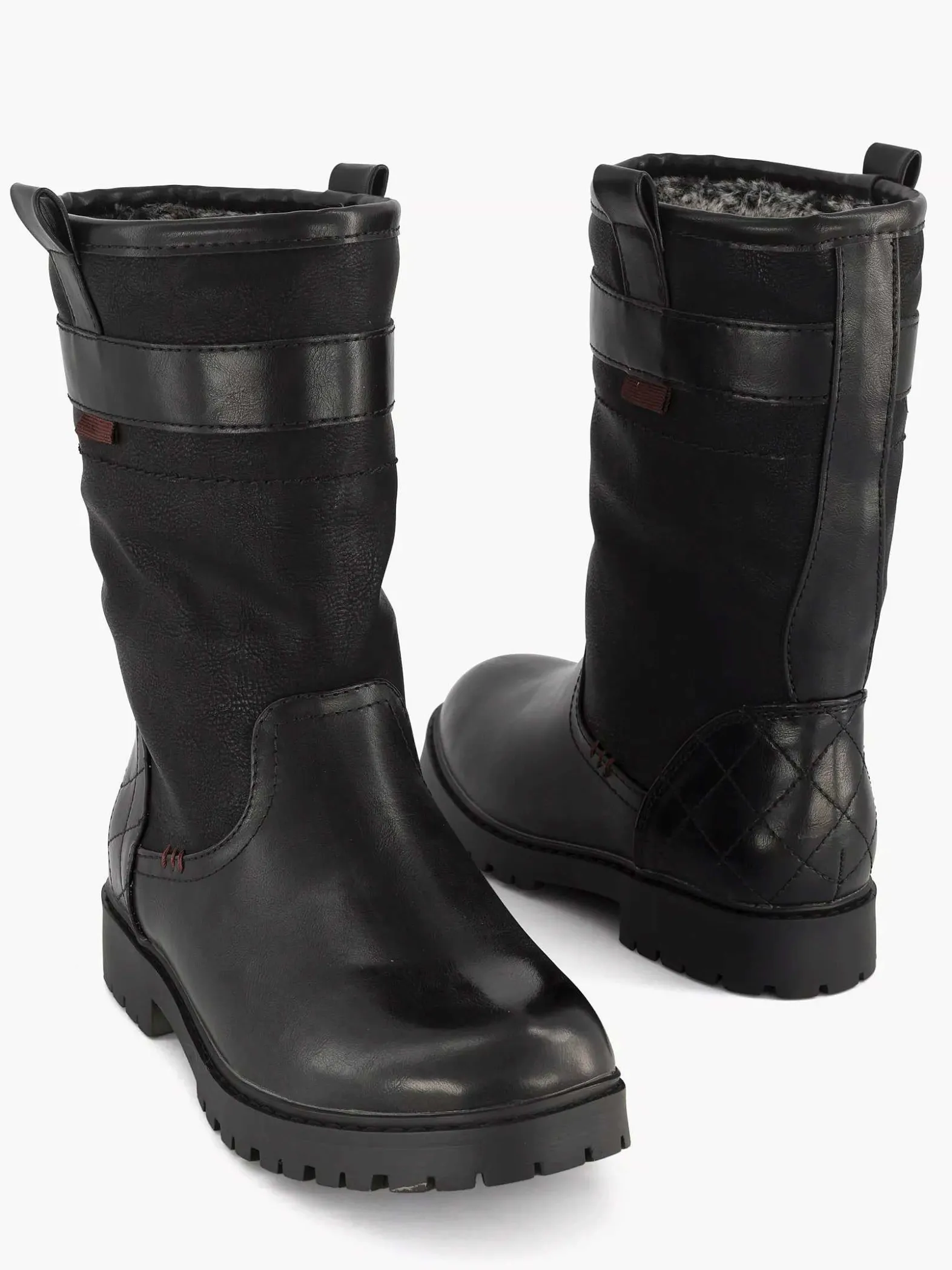 Landrover Zwarte Enkellaars Gevoerd-Dames Enkellaarzen & Boots