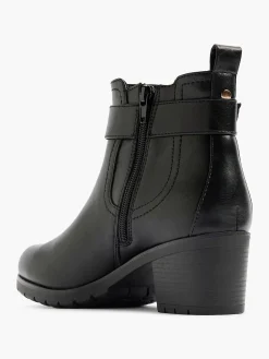 Graceland Zwarte Enkellaars Siergesp-Dames Enkellaarzen & Boots