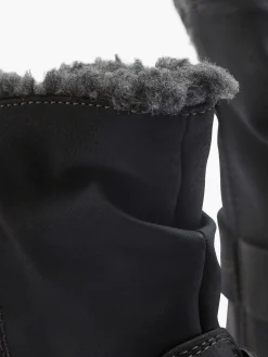 Easy Street Zwarte Enkellaars Warm Gevoerd-Dames Comfort Schoenen