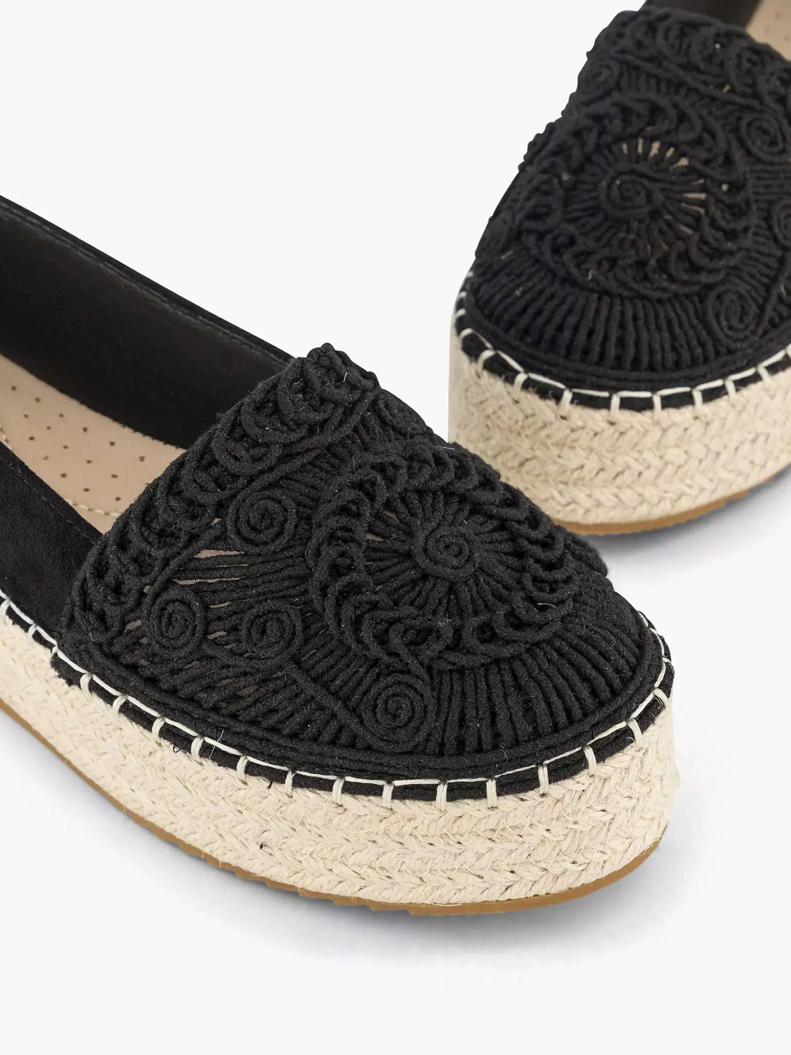 Graceland Zwarte Espadrille-Dames Instappers