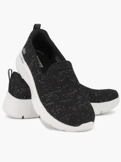 Skechers Zwarte Go Walk Flex - Flashing Stars-Dames Sneakers