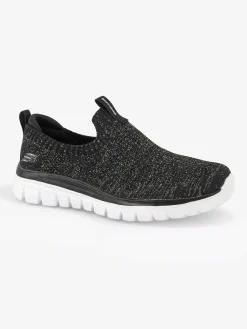 Skechers Zwarte Graceful 2.0 - Style Vip-Dames Instappers