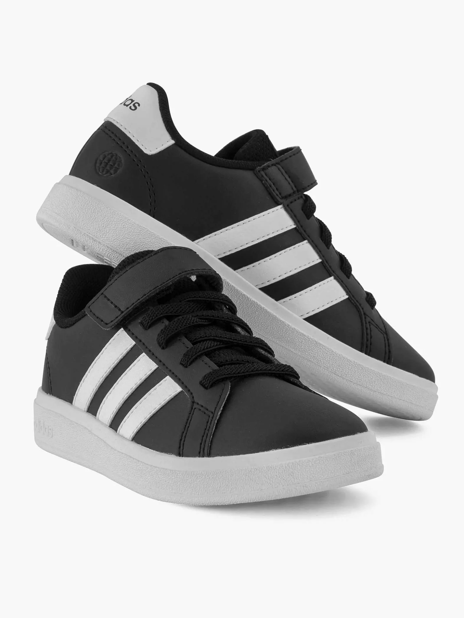 adidas Zwarte Grand Court El C-Kinderen Jongensschoenen