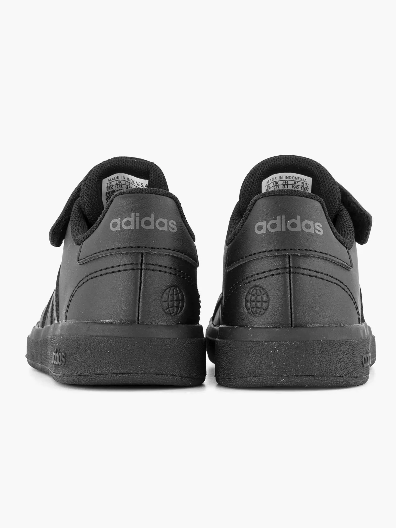 adidas Zwarte Grand Court 2.0 El K-Kinderen Jongensschoenen