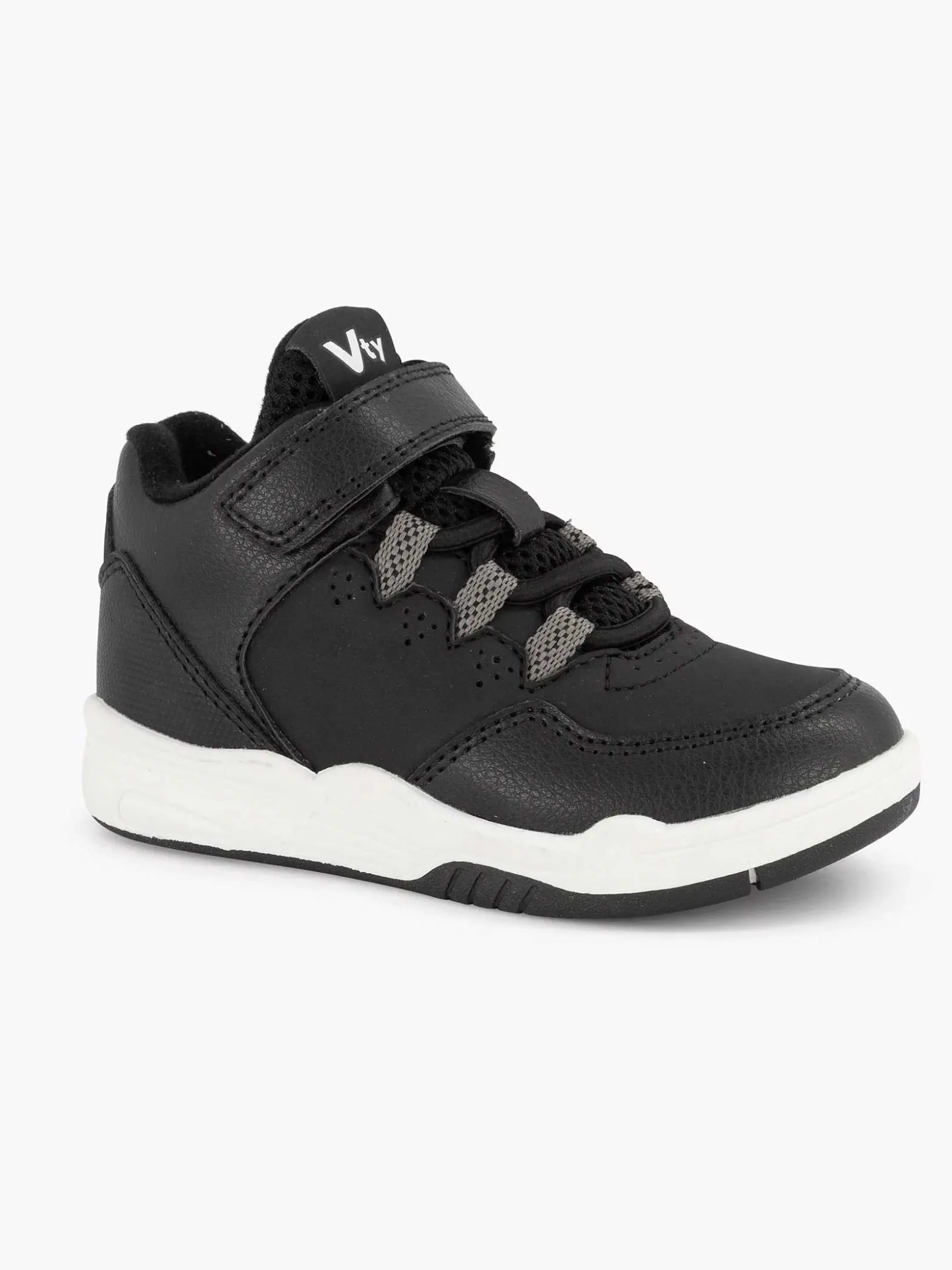 Vty Zwarte Hoge Sneaker-Kinderen Jongensschoenen