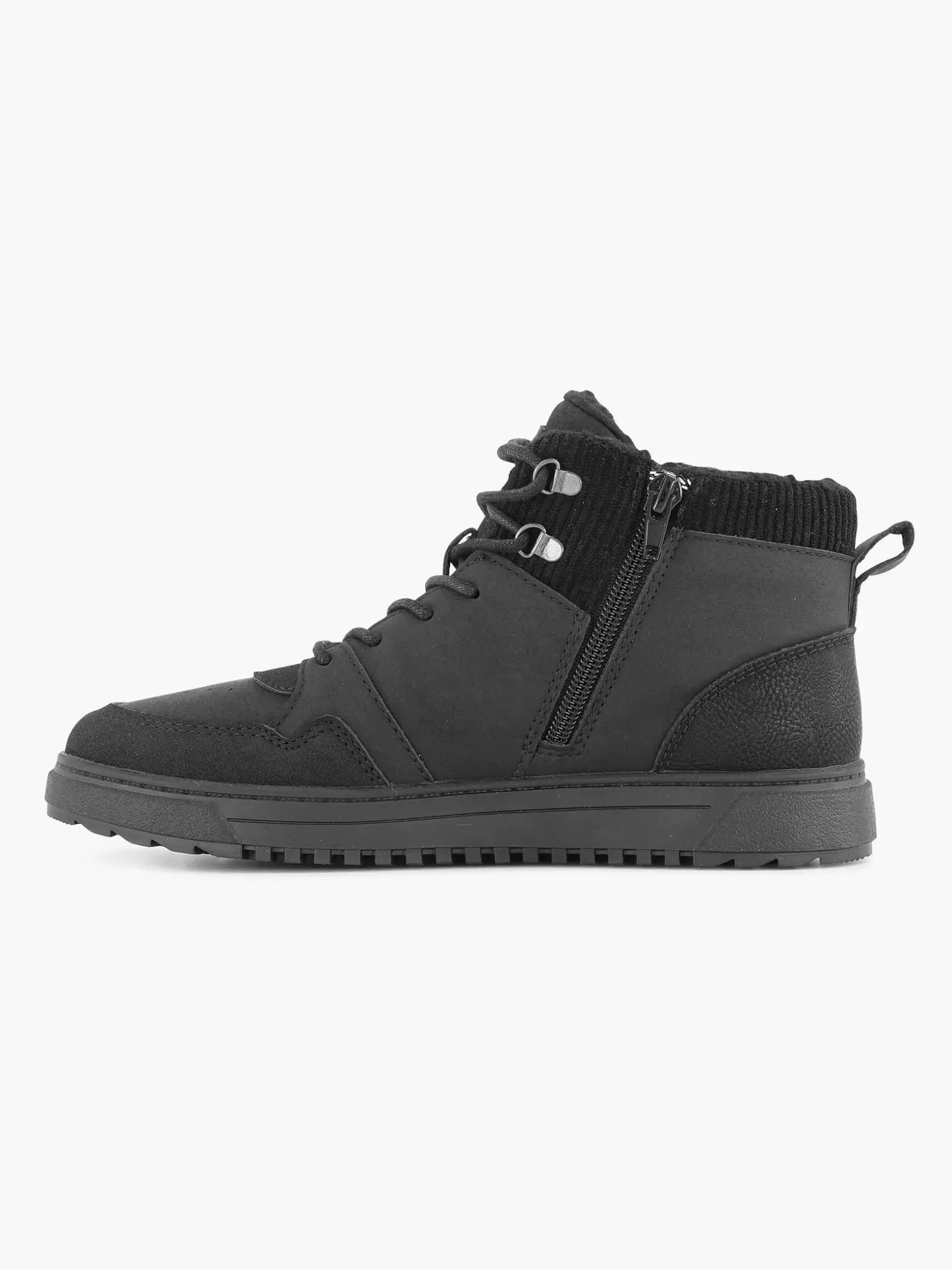 Vty Zwarte Hoge Sneaker-Kinderen Jongensschoenen