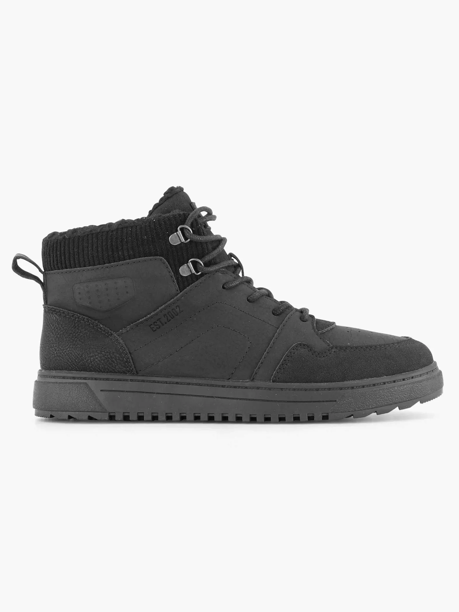 Vty Zwarte Hoge Sneaker-Kinderen Jongensschoenen