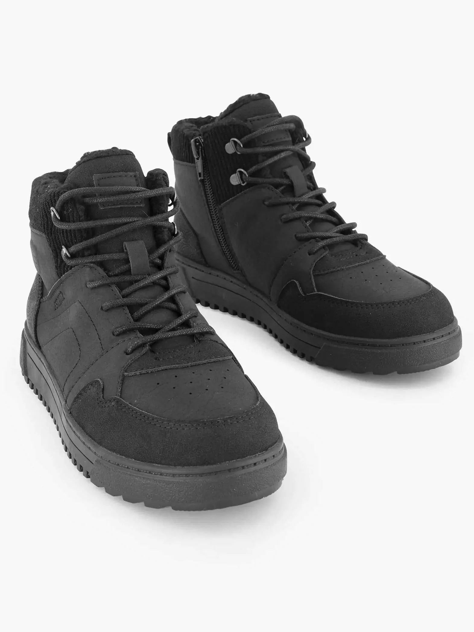 Vty Zwarte Hoge Sneaker-Kinderen Jongensschoenen