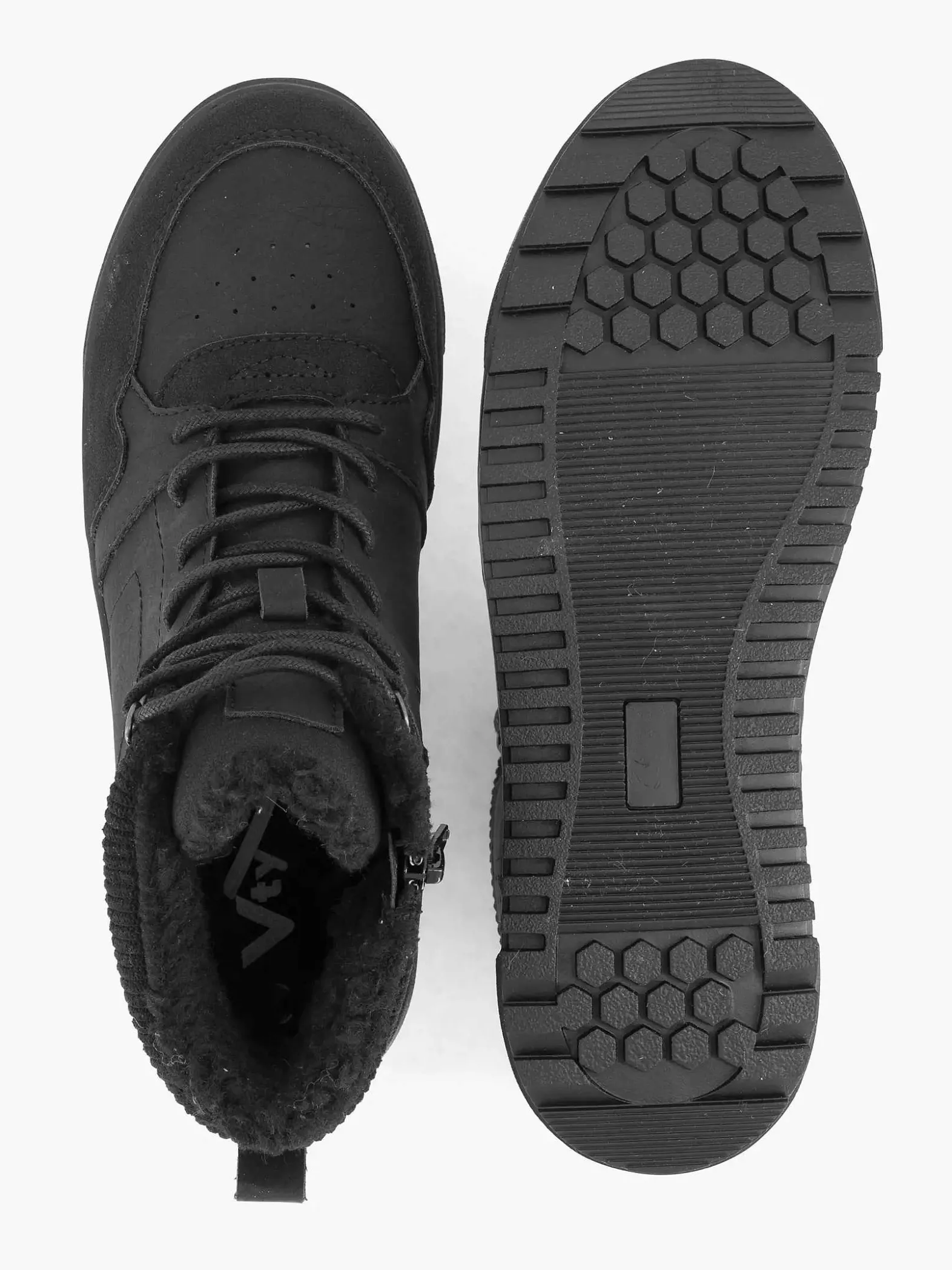 Vty Zwarte Hoge Sneaker-Kinderen Jongensschoenen