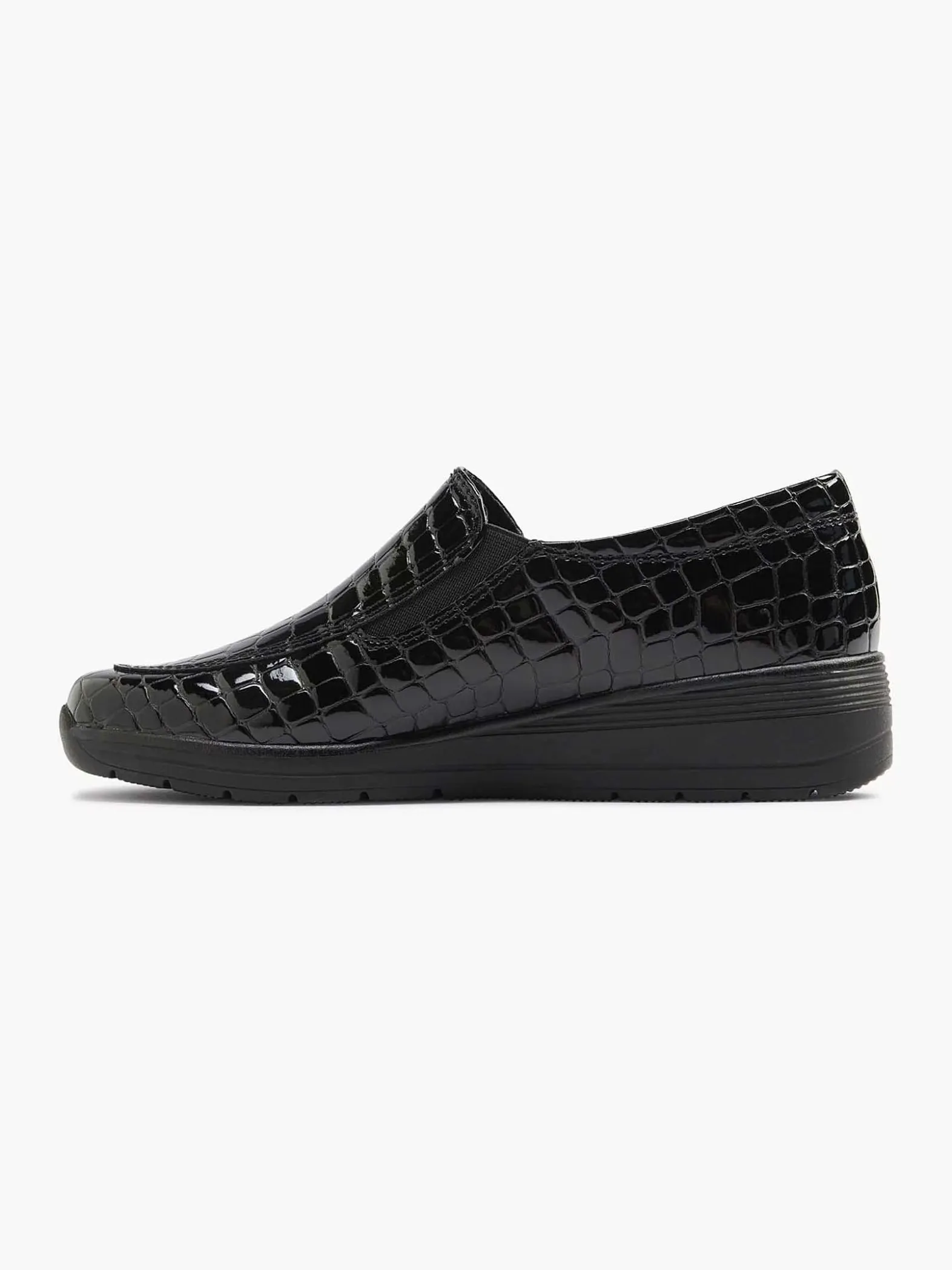Easy Street Zwarte Instapper Lak-Dames Comfort Schoenen