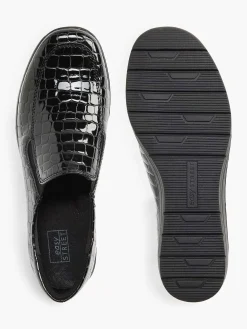 Easy Street Zwarte Instapper Lak-Dames Comfort Schoenen