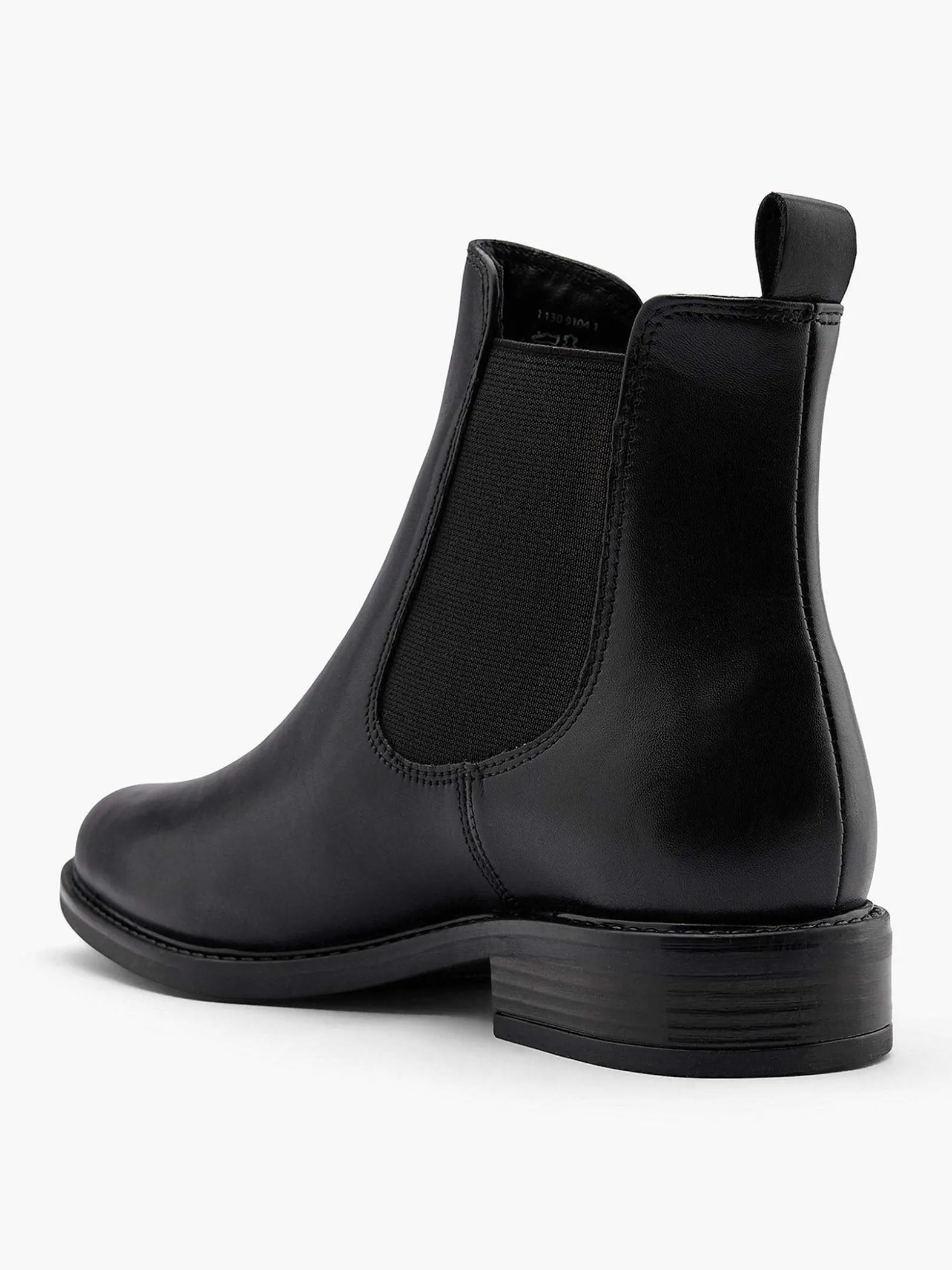 5th Avenue Zwarte Leren Chelsea Boot-Dames Enkellaarzen & Boots