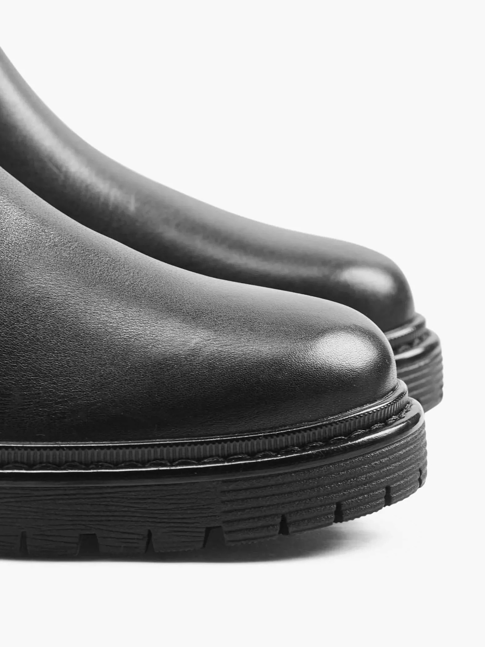 5th Avenue Zwarte Leren Chelsea Boot-Dames Enkellaarzen & Boots