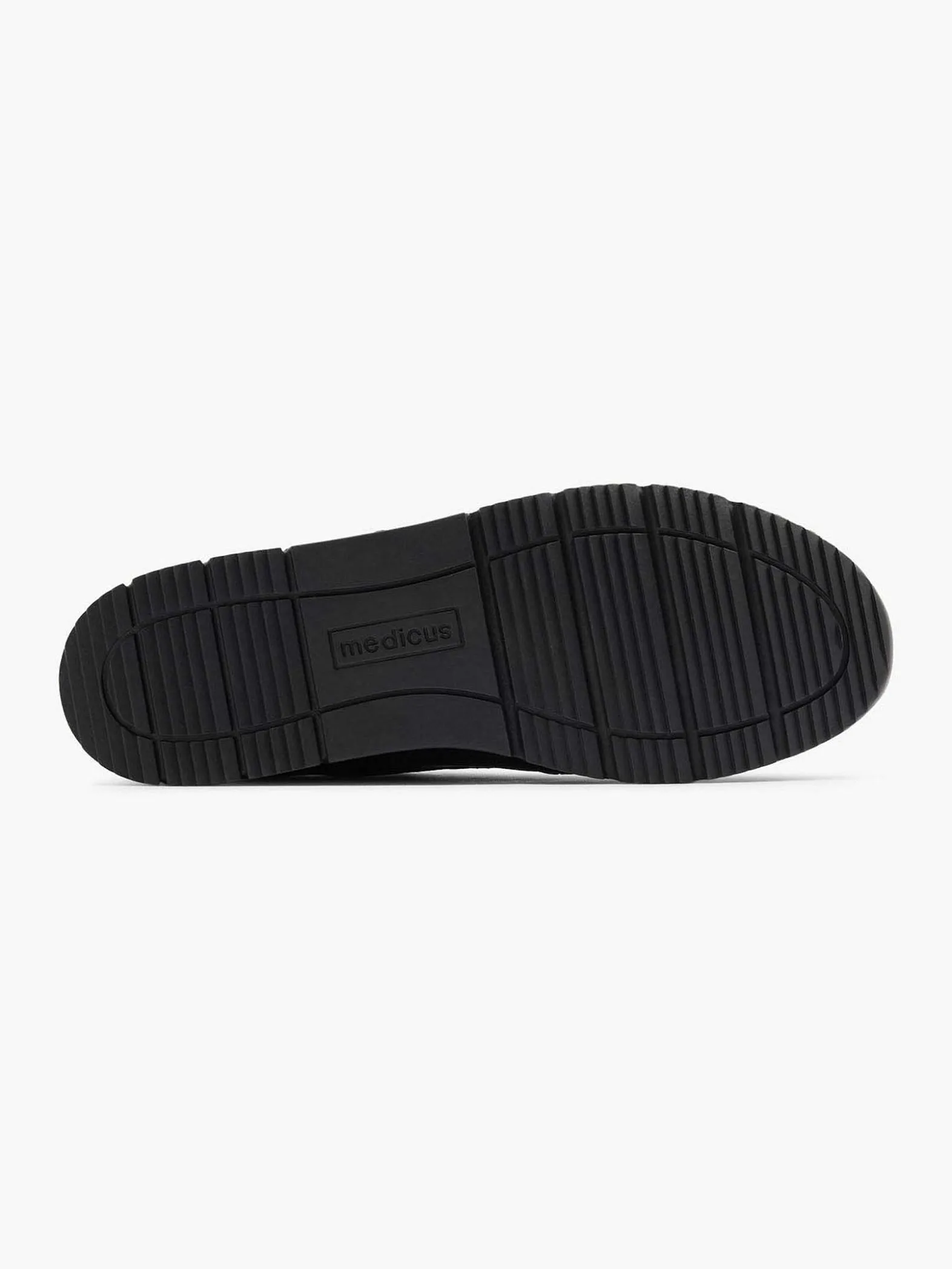 Medicus Zwarte Leren Comfort Sneaker-Dames Comfort Schoenen