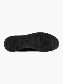 Medicus Zwarte Leren Comfort Veterschoen-Dames Comfort Schoenen