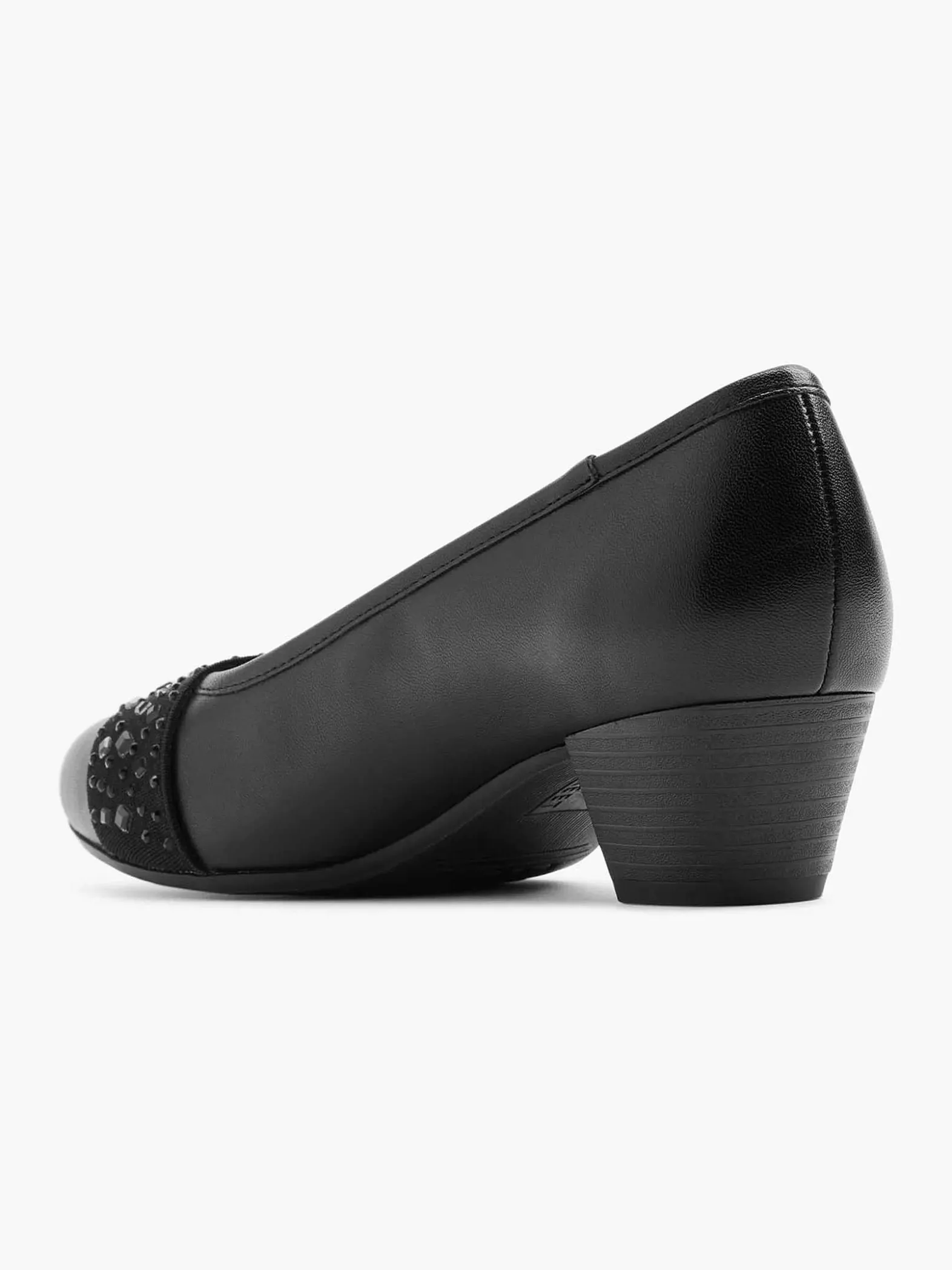 Easy Street Zwarte Leren Pump-Dames Comfort Schoenen