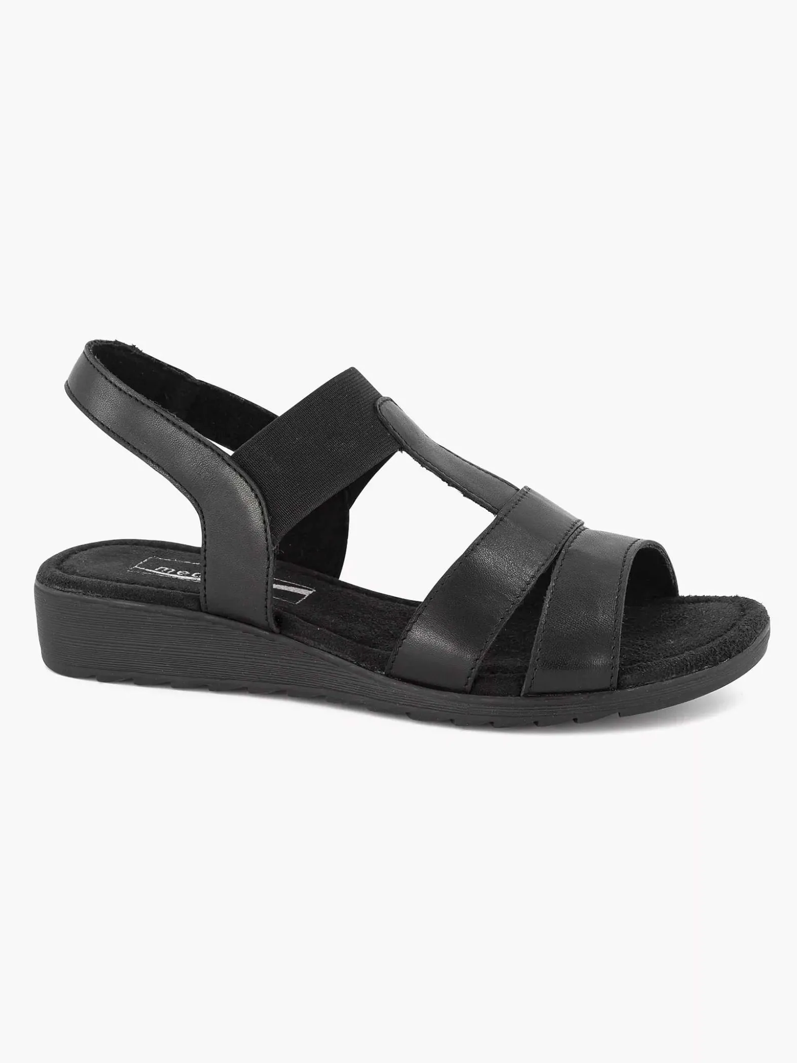 Medicus Zwarte Leren Sandaal-Dames Sandalen