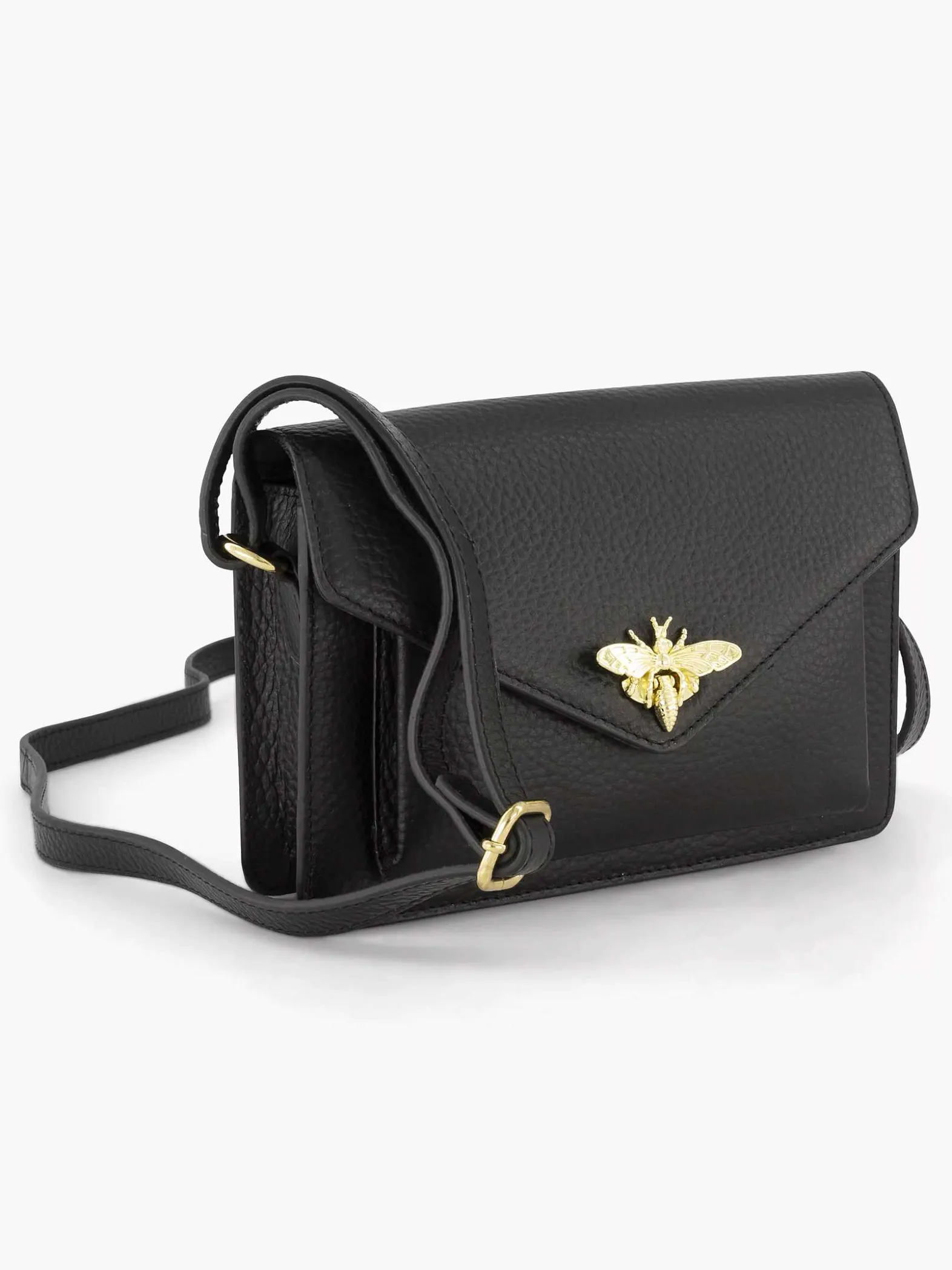 5th Avenue Zwarte Leren Schoudertas-Dames Online Exclusive Accessoires