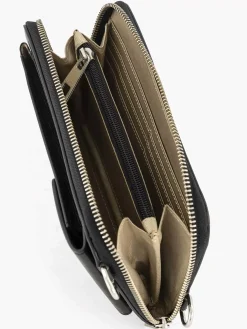 5th Avenue Zwarte Leren Telefoontas-Dames Online Exclusive Accessoires