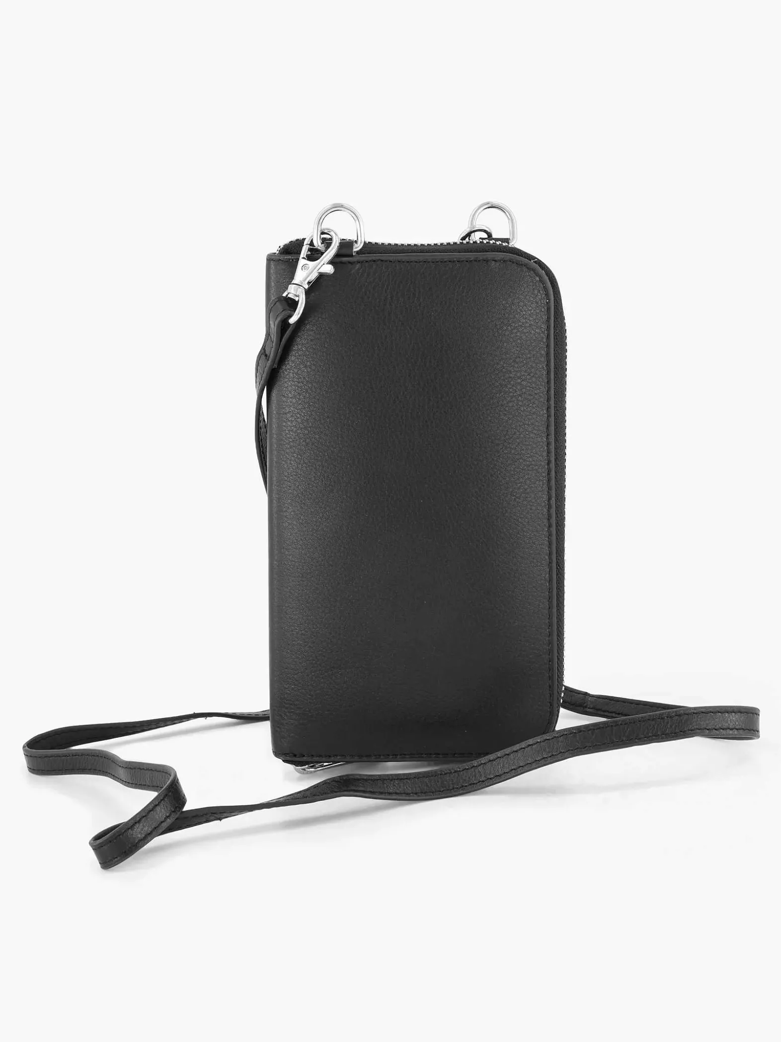 5th Avenue Zwarte Leren Telefoontas-Dames Online Exclusive Accessoires