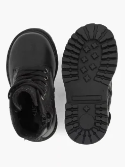 Limelight girl Zwarte Leren Veterboot-Kinderen Jongensschoenen