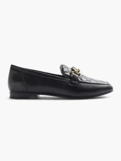 Graceland Zwarte Loafer Ketting-Dames Instappers