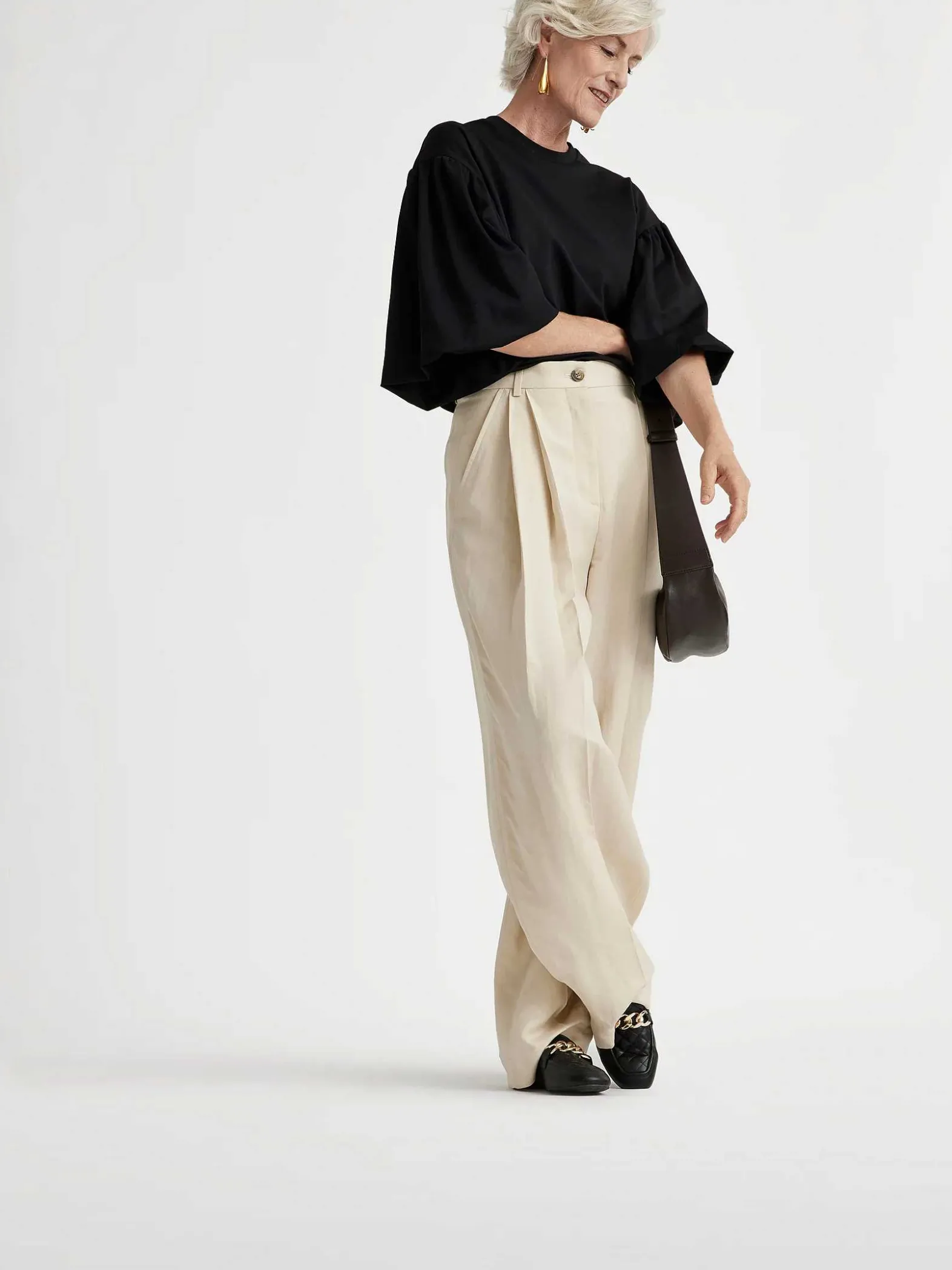 Graceland Zwarte Loafer Ketting-Dames Instappers