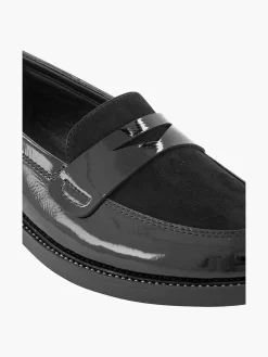 Graceland Zwarte Loafer Lak-Dames Instappers