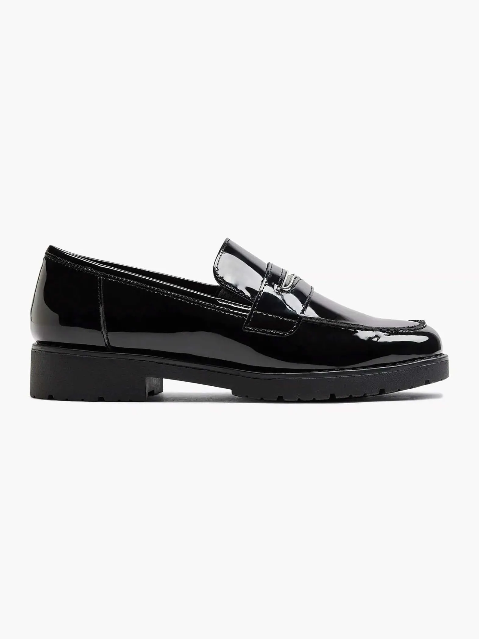 Graceland Zwarte Loafer Lak-Dames Instappers