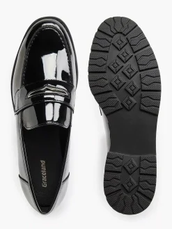 Graceland Zwarte Loafer Lak-Dames Instappers